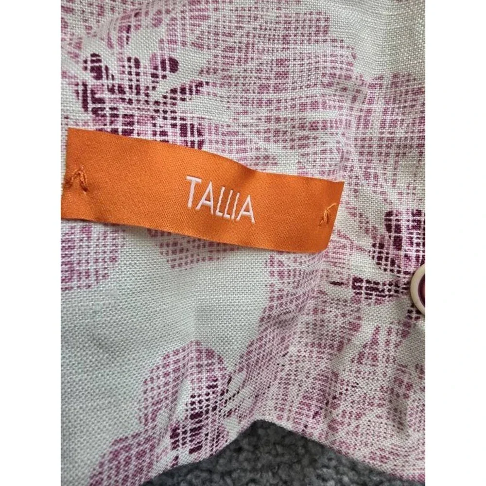 Tallia Linen Blend Slim Fit Printed Notch-Lapel Sport Coat Men's Pink/White L/S